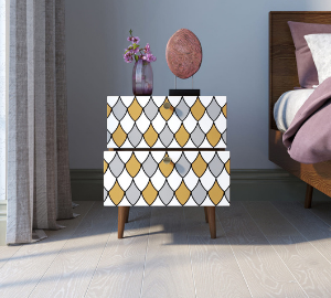 Тумбочка "Berber" с двумя ящиками 22 принт арт BB03/Print_22