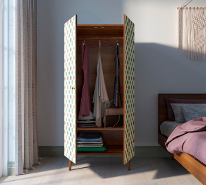 Шкаф малый двухстворчатый "Berber" принт 24 арт BB08/Print_24