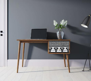 Стол рабочий "Berber" принт 19 с одной тумбой арт BB20/Print_19