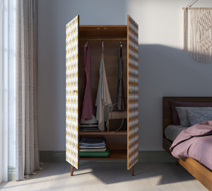 Шкаф малый двухстворчатый "Berber" принт 22 арт BB08/Print_22