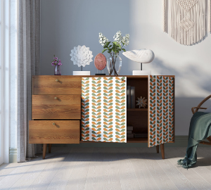 Комод "Berber" с двумя дверками и ящиками 23 принт арт BB05/Print_23