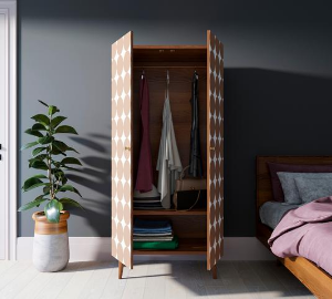 Шкаф малый двухстворчатый "Berber" принт 17 арт BB08/Print_17