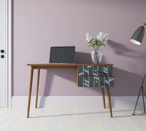 Стол рабочий "Berber" принт 18 с одной тумбой арт BB20/Print_18