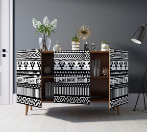 Комод "Berber" три дверки 19 принт арт BB01/Print_19