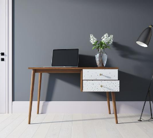 Стол рабочий "Berber" принт 15 с одной тумбой арт BB20/Print_15