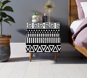 Тумбочка "Berber" с двумя ящиками 19 принт арт BB03/Print_19