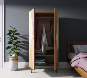 Шкаф малый двухстворчатый "Berber" принт 16 арт BB08/Print_16