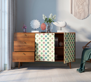 Комод "Berber" с двумя дверками и ящиками 24 принт арт BB05/Print_24