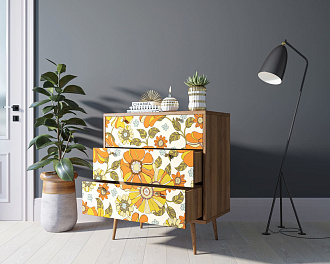 Комод "Berber" три ящика 47 принт арт BB40/Print_47