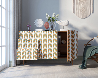 Комод "Berber" с двумя дверками и ящиками принт 23 арт BB17/Print_23