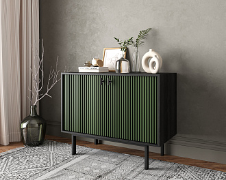 Комод с двумя дверками "Emerson" арт EM02/green/L