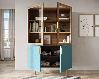 Буфет с двумя дверками "Line" LN11/GR1/blue