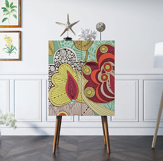 Комод на высоких ножках "Berber" принт 6 арт BB09/Print_06