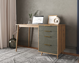 Стол рабочий "Line" одной тумбой R23/browngrey