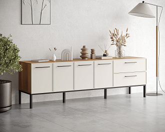 Комод с четырьмя дверками и двумя ящиками "Nicole" арт NEM04