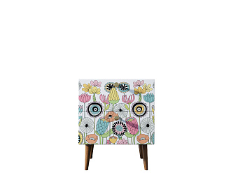 Тумбочка "Berber" с двумя ящиками 3 принт арт BB03/Print_03