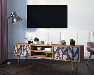 Комод "Berber" с нишей низкий под TV принт 40 арт BB49/Print_40