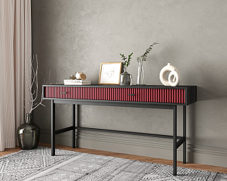 Консоль с двумя ящиками "Emerson" арт EM22/red/L