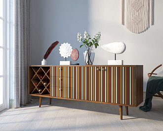 Комод "Berber" удлиненный с бутылочницей 20 принт арт BB15/Print_20