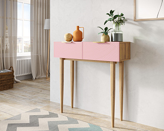 Консоль с двумя ящиками "Line" LN16/GR1/pink