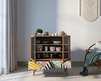 Буфет низкий "Berber" принт 42 арт BB47/Print_42