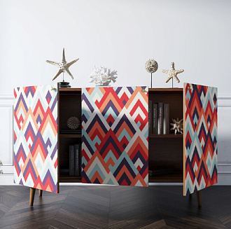 Комод "Berber" три дверки 2 принт арт BB01/Print_02