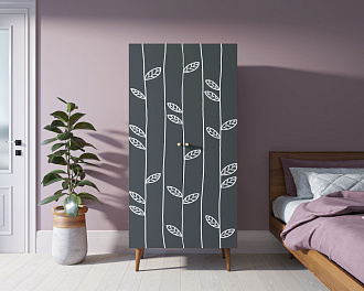 Шкаф малый двухстворчатый "Berber" принт 18 арт BB08/Print_18