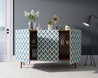 Комод "Berber" три дверки 13 принт арт BB01/Print_13