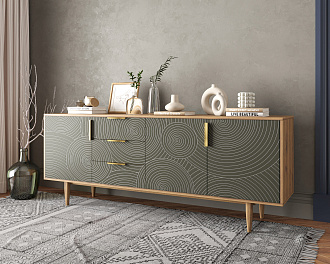 Комод "Line" удлиненный R25/browngrey