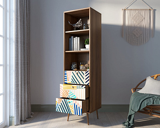 Стеллаж с ящиками "Berber" принт 42 арт BB45/Print_42