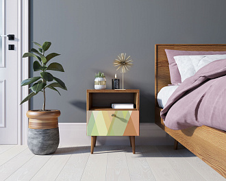 Тумбочка "Berber" с одним ящиком 16 принт арт BB06/Print_16