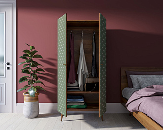 Шкаф малый двухстворчатый "Berber" принт 12 арт BB08/Print_12