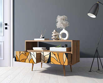 Консоль "Berber" с двумя ящиками принт 08 арт BB22/Print_08