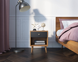 Тумбочка "Berber" с открытой полкой 33 принт арт BB33/Print_33