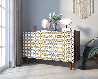 Комод "Berber" с двумя дверками и ящиками принт 22 арт BB17/Print_22