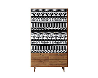 Шкаф трехстворчатый "Berber" принт 19 арт BB02/Print_19