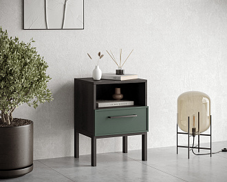 Тумбочка с нижним ящиком "Nicole" арт NEM17G