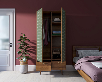 Шкаф двухстворчатый "Berber" принт 12 арт BB16/Print_12