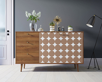 Комод "Berber" с двумя дверками и ящиками 17 принт арт BB05/Print_17