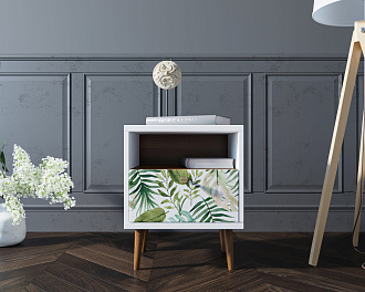 Тумбочка "Berber" с одним ящиком 4 принт арт BB06/Print_04