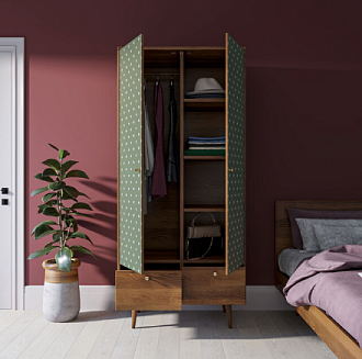 Шкаф двухстворчатый "Berber" принт 12 арт BB16/Print_12