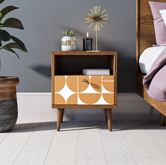 Тумбочка "Berber" с одним ящиком 14 принт арт BB06/Print_14