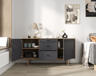 Комод две дверки и три ящика "Emerson" арт EM08/7024/L