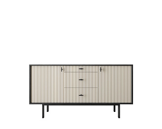 Комод две дверки и три ящика "Emerson" арт EM08/milky/L