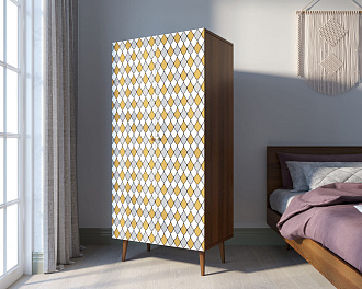 Шкаф малый двухстворчатый "Berber" принт 22 арт BB08/Print_22