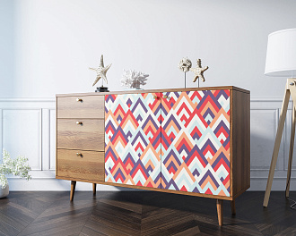 Комод "Berber" с двумя дверками и ящиками 2 принт арт BB05/Print_02