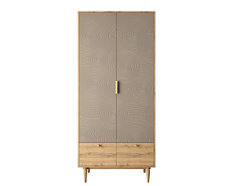 Шкаф двухстворчатый  с ящиками "Line" R26/beige