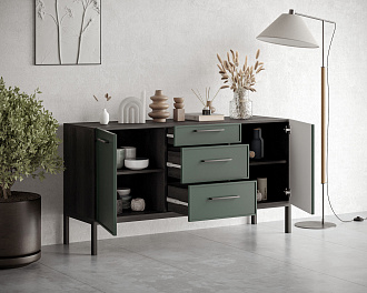 Комод две дверки и три ящика "Nicole" арт NEM08G