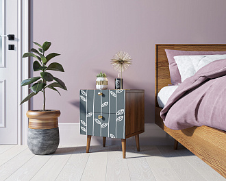Тумбочка "Berber" с двумя ящиками 18 принт арт BB03/Print_18