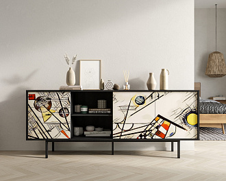 Комод с дверками и нишей "Emerson" by Kandinsky арт EM15/Print_01